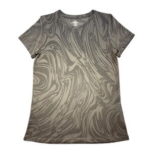 NWOT Under Armour Brown/Green Swirl Moisture Wick Short Sleeve Tee Size Medium